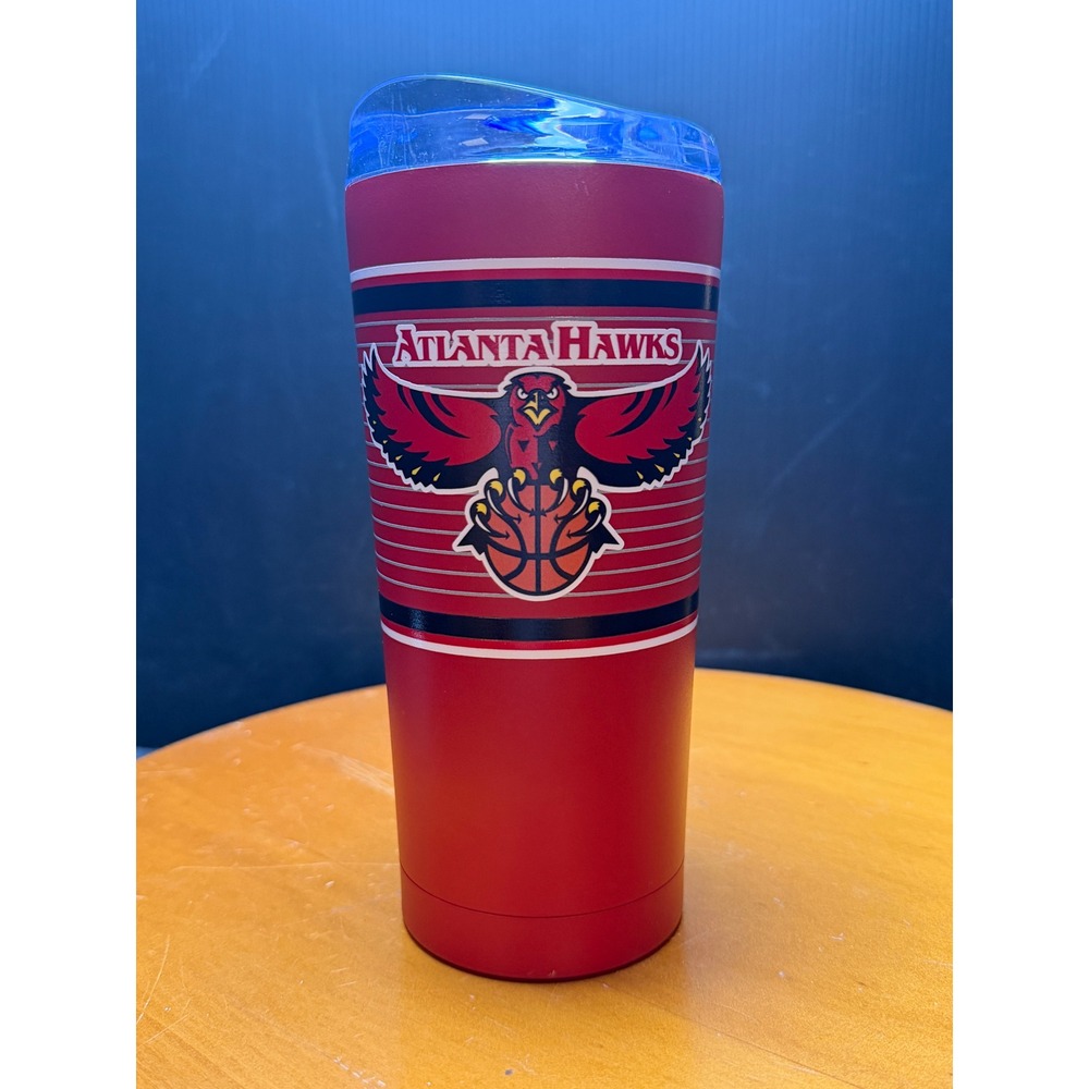 Atlanta Hawks Logo Brands 20oz Red Powder Coat Insulated Stainless Steel Tumbler
